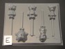 491sp Danny Tiger Friends Chocolate Candy Lollipop Mold FACTORY SECOND
